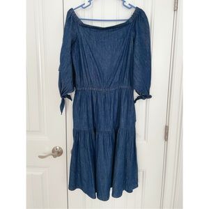 Lauren Ralph Lauren denim boat neck dress